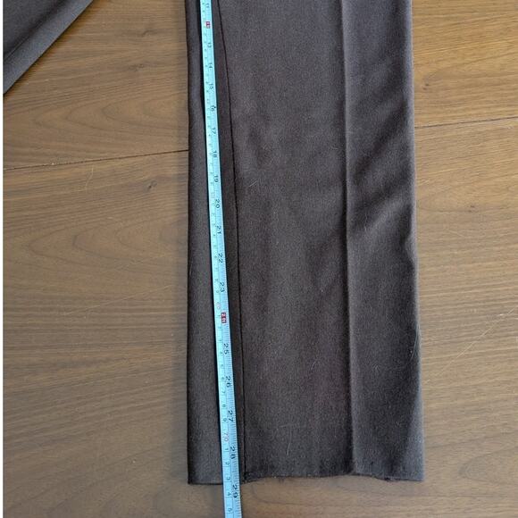 Valentino Miss V Brown Wool High-rise Straight Leg Pants, size IT40/US4 - Picture 9 of 10